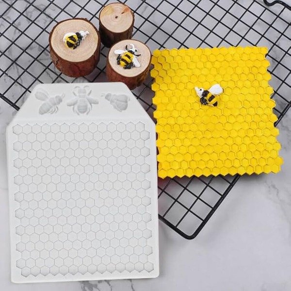 Producto - Molde textura de panal y mini abejas