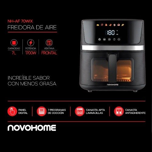 Producto - Freidora De Aire -7 Litros -1700W -80-200C -Recipiente Antiadherente - 0