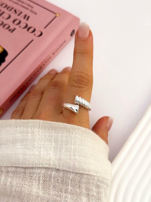 Producto - Anillo Doble Regulable Acero Blanco