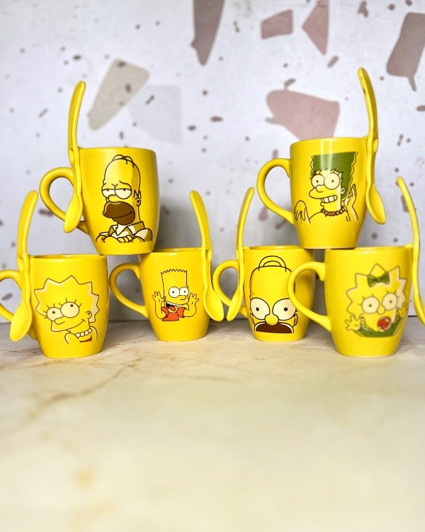 Producto - Kit N11 Los Simpsons "6 Bombé amarillas + 6 Cucharitas"