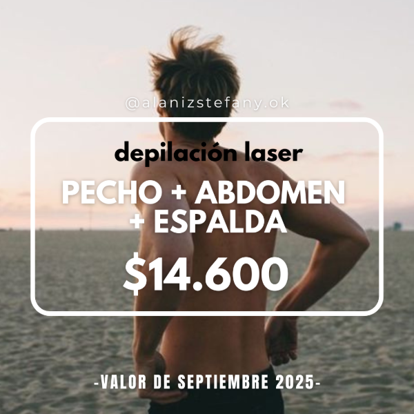 Producto - 1 sesion de pecho + abdomen + espalda  - VALOR SEPTIEMBRE