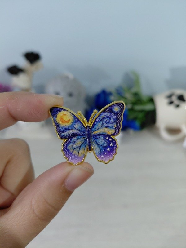 Producto - Pin metalizado - Mariposa artística #1259