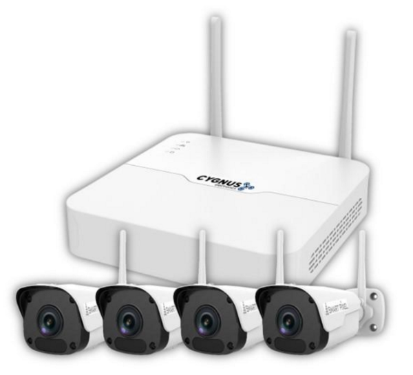Producto - Kit de 4 Cámaras IP 2Mpx/ CYGNUS / CY-KIT-NVR-WIFI-4B