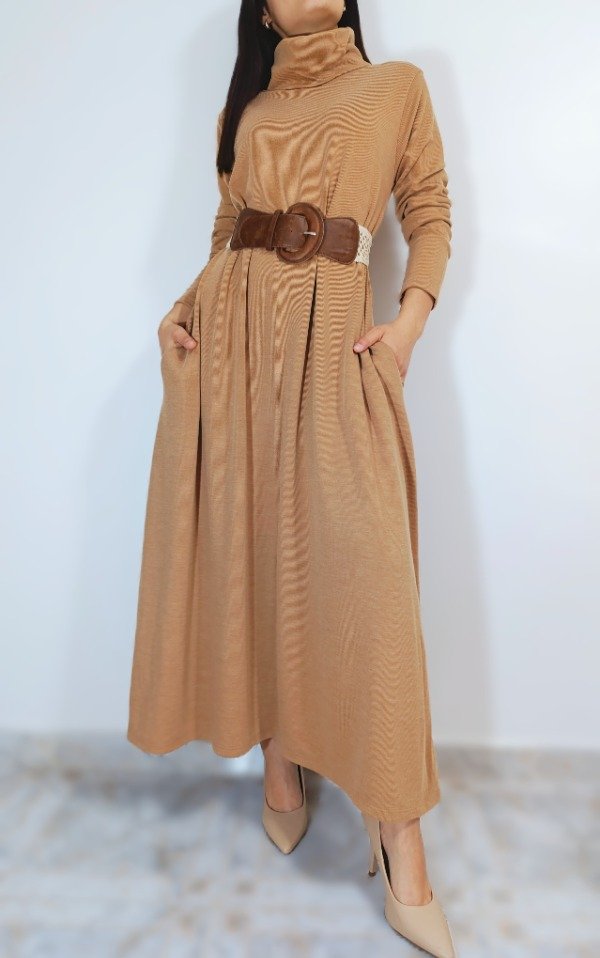 Producto - Vestido poleron (caramelo)