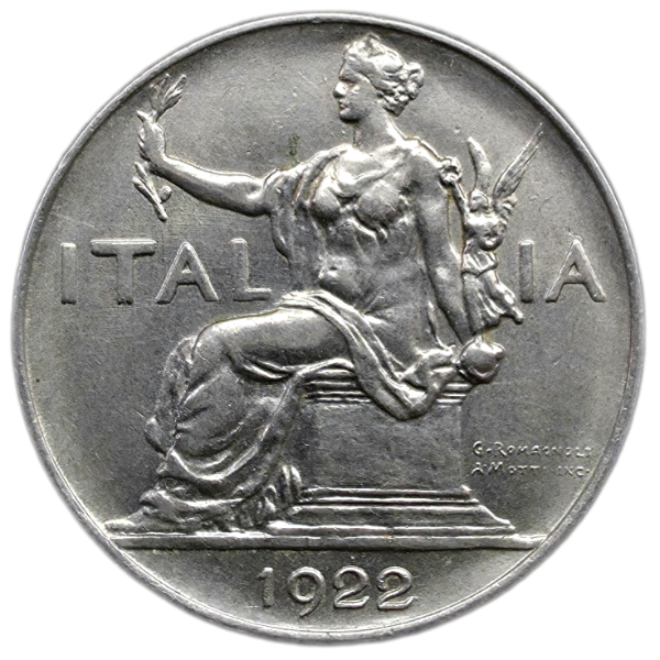 Producto - Italia 1 Lira 1922 Vittorio Emanuel III Km#62 VF
