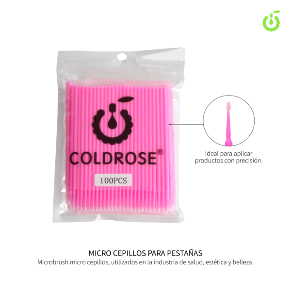 Producto - MICRO HISOPO CEPILLO ROSA LIMPIADOR 100 UNIDADES COLDROSE