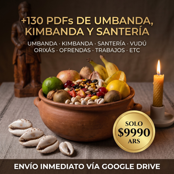 Producto - N14: +130 LIBROS UMBANDA, KIMBANDA, SANTERIA y VUDU!