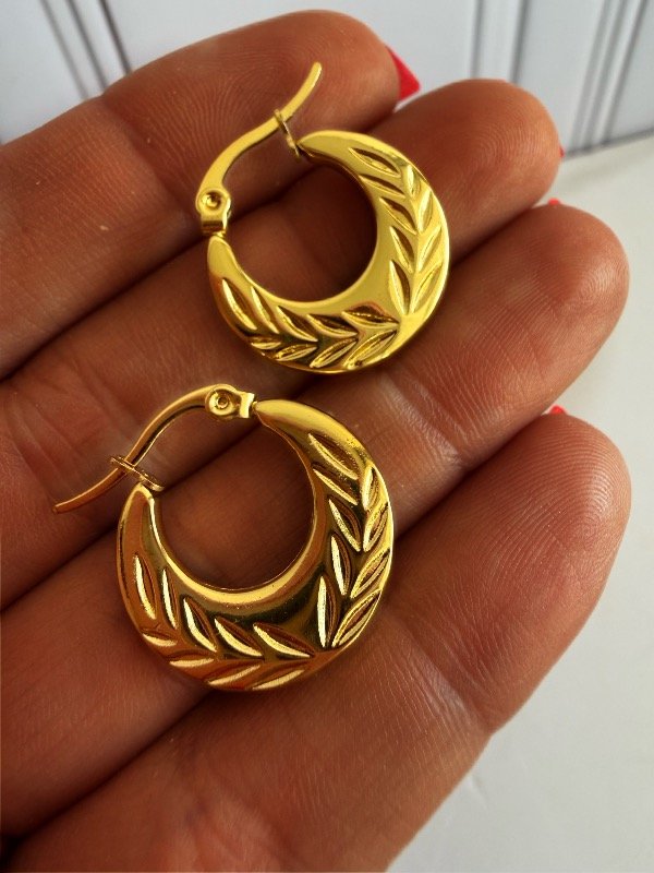 Producto - Argollas Infladas Laure Gold