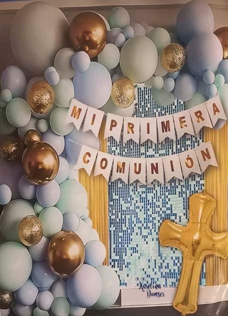 Producto - Set de Globos Comunión Celeste y Deco Party . 65 Art CONSULTAR STOCK