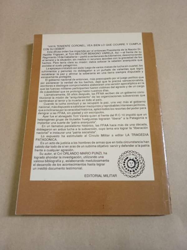 Producto - La tragedia patagónica - Orlando Mario Punzi - Círculo militar 1991 - 1