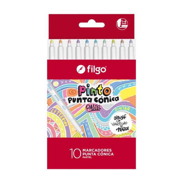Producto - MARCADOR FILGO CONIC X10 PASTEL