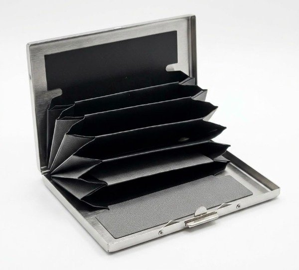 Producto - Tarjetero Fuelle Personalizado Grabado Nombre Aluminio - 6