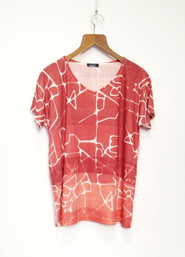 Producto - Remeron Verso -estampa Orgánica en rojo-