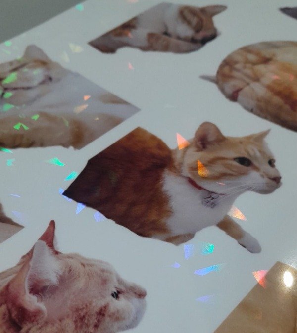 Producto - Papel Holográfico Transparente Autoadhesivo Lluvia de Diamante A4