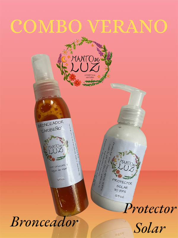 Producto - COMBO SOL DÚO : Bronceador + protector solar