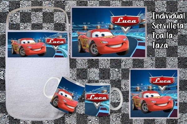 Producto - Plantilla para Set de Jardín y Mochilas FullPrint Cars