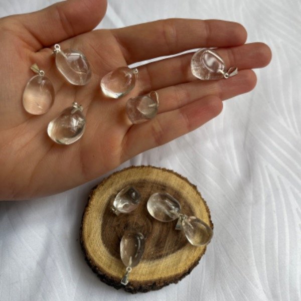 Producto - Dije Cuarzo Cristal Rolado