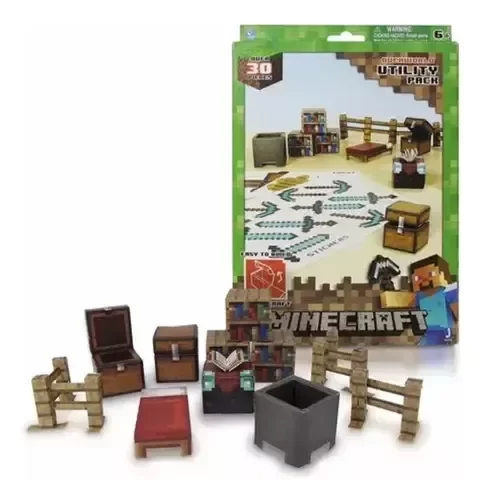 Producto - Minecraft Utility Pack Planchas De Paper Craft Para Armar Mojang