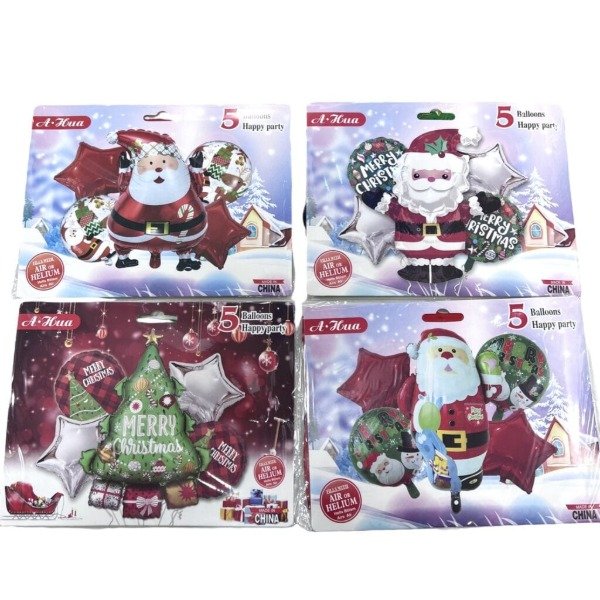 Producto - Set Globos Navidad 5 Piezas