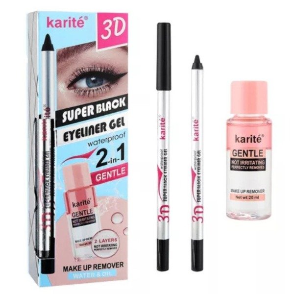Producto - Delineador cremoso Super black waterproof con agua bifásica - Karité - 0