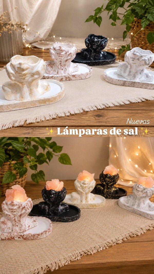 Producto - Lámpara de sal Medio rostro con bandeja - 2