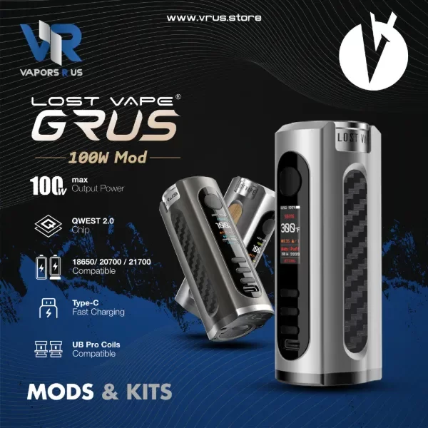 Producto - LOST VAPE GRUS 100W MOD COLOR GUNMETAL