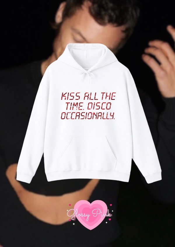 Producto - Canguro blanco Kiss All The Time - VINILO TEXTIL GLITTER