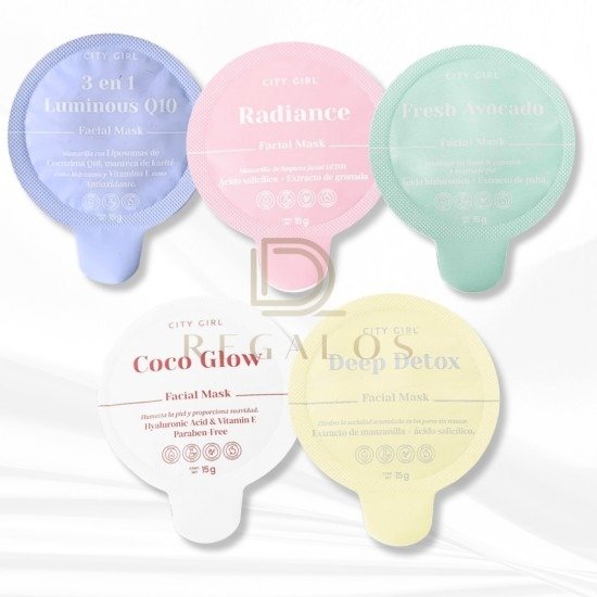 Producto - Mascarilla facial 15g City Girl (x3 unidades)