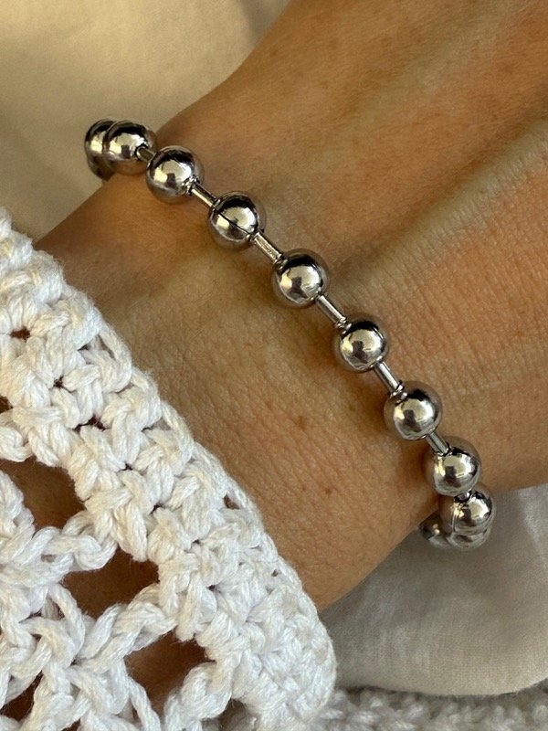 Producto - P593 Pulsera bolitas 6mm 19 cm