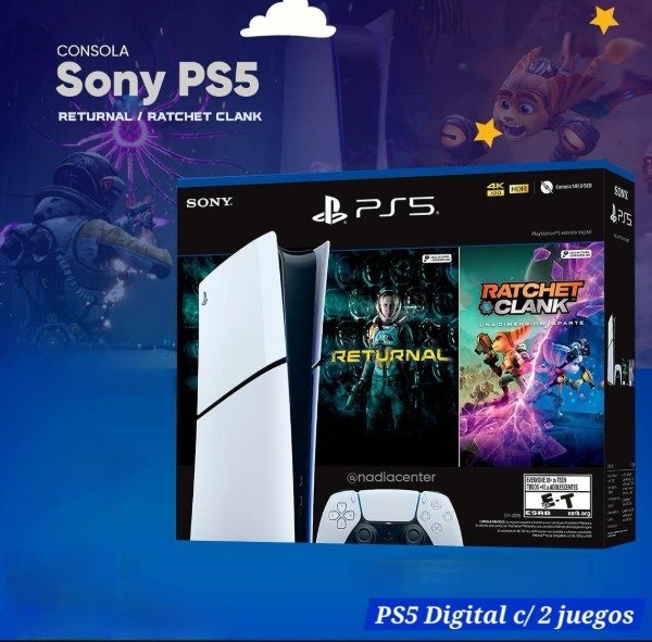 Producto - PS5 y 2 juegos incluidos