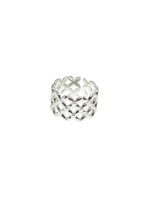 Producto - Anillo acero blanco inflado entrelazado