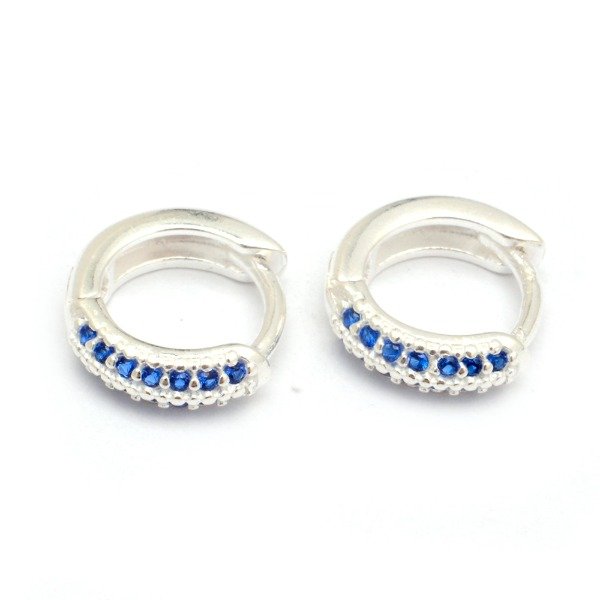 Producto - Aros Cubano Italiano Con Micropave Azul 1,2Cm