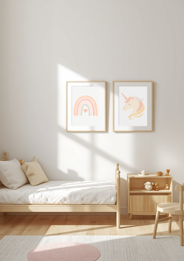Producto - Láminas decorativas unicornio arcoíris