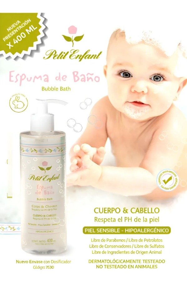 Producto - Petit Enfant Espuma De Baño Neutro Hipoalergénica 400ml