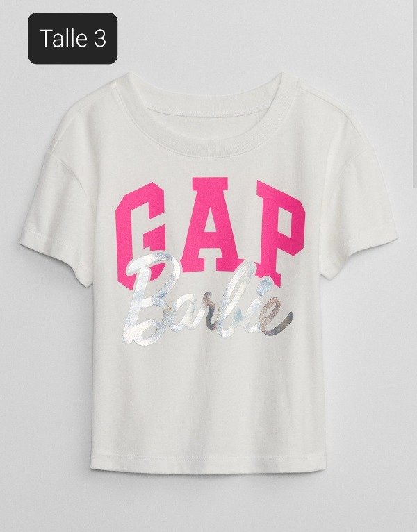Remera manga corta gap talle 3 barbie