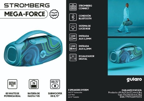 Producto - PARLANTE PORTÁTIL STROMBERG MEGA FORCE 80W c/BATERIA