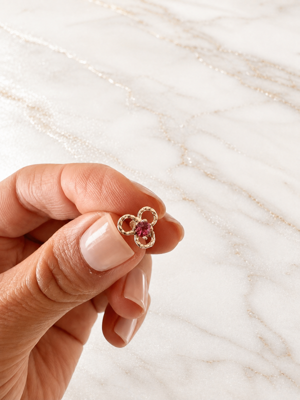 Producto - Abridores flor con cubics rosa - 1