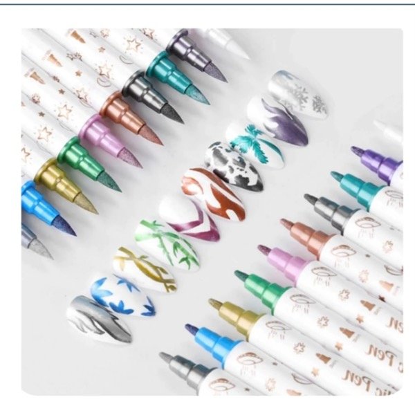 Producto - Marcadores para uñas metalizados multi superficie