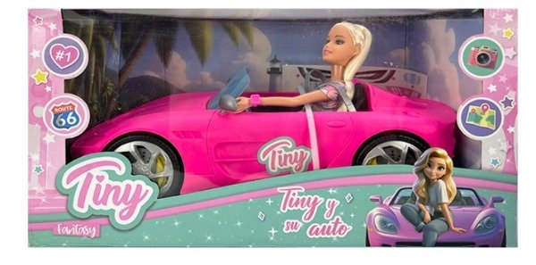 Producto - MUÑECA TINY Y SU AUTO DEPORTIVO
