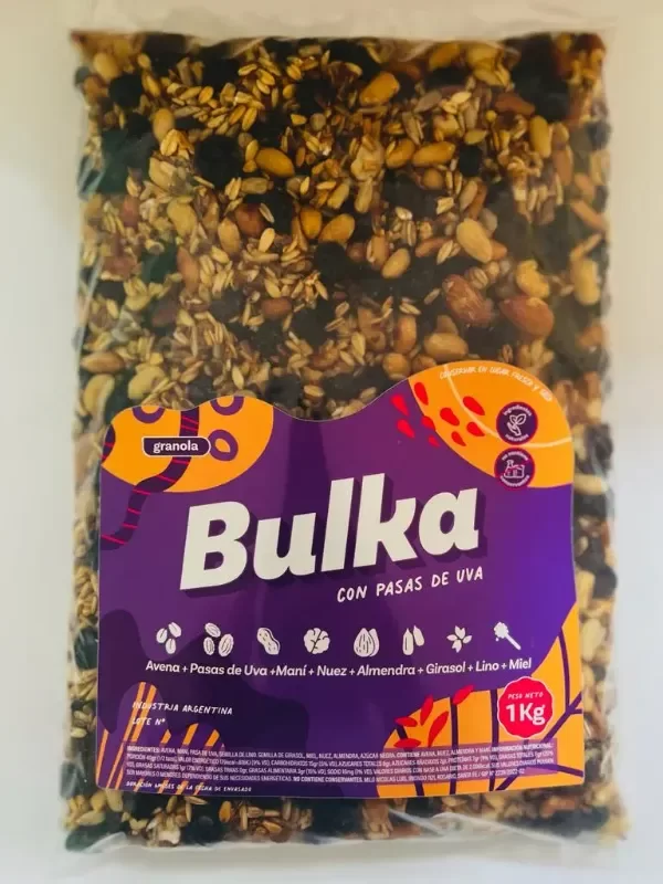 Producto - Granola con pasas de uva BULKA