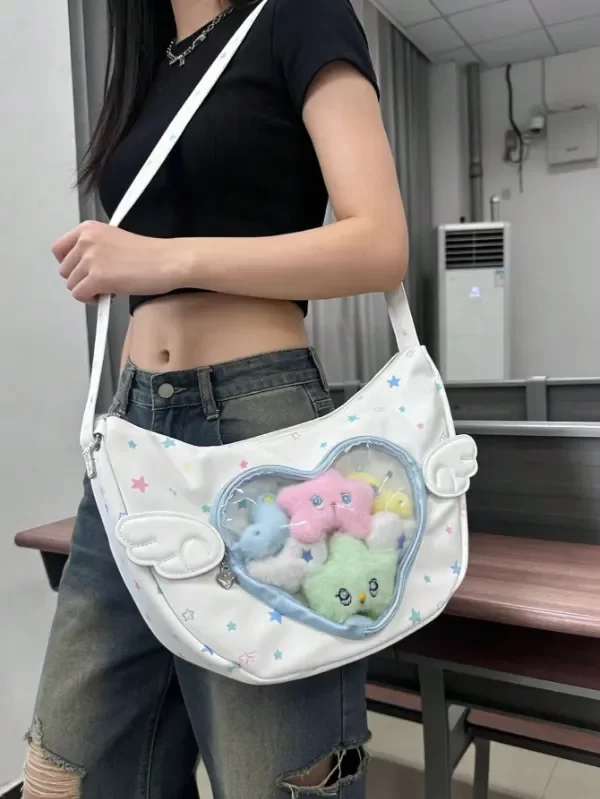 Producto - Cartera Blanca con estrellas y visor . - 0