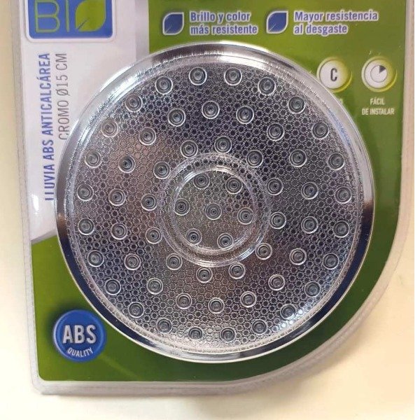 Producto - 12352   LLUVIA ABS ANTICALCAREA CROMO 15 cm