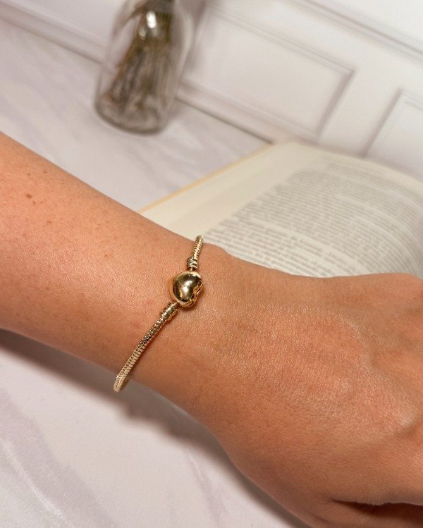 Producto - Pulsera estilo pandora corazón gold