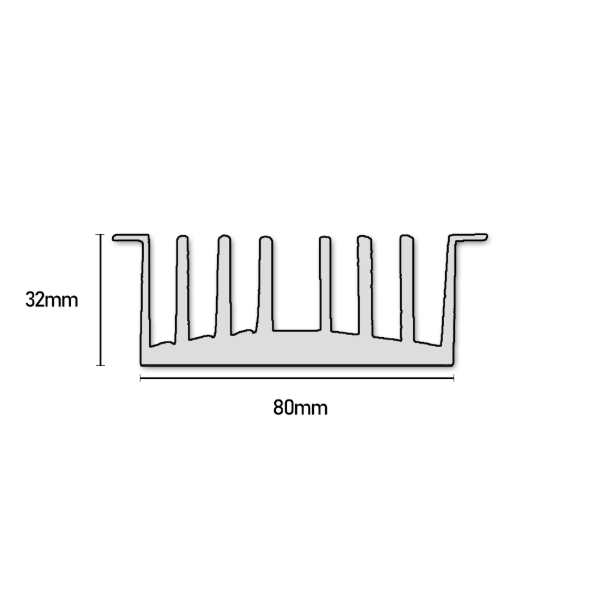 Producto - Disipador 80 x 32mm - 0