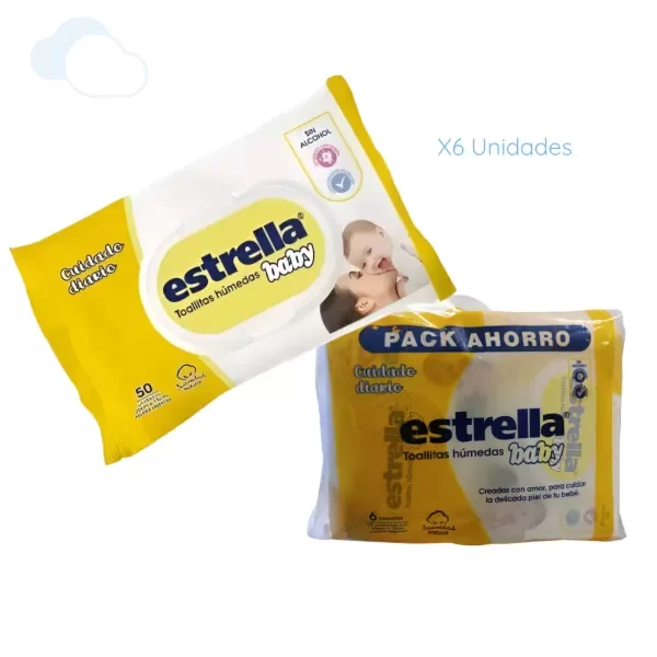 Producto - Pack x 6 toallitas húmedas Estrella