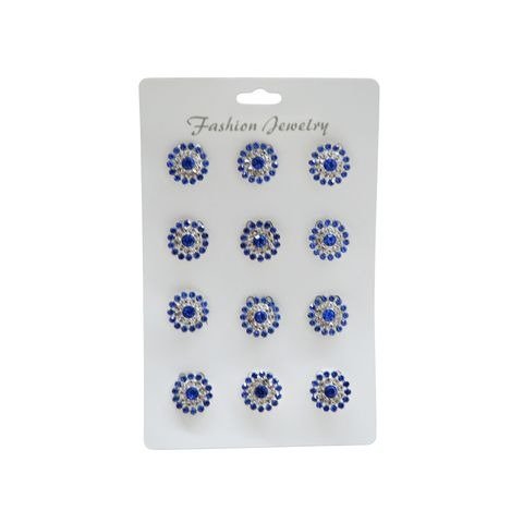 Producto - ESCARAPELA REDONDA CON STRASS 2CM BLISTER X12