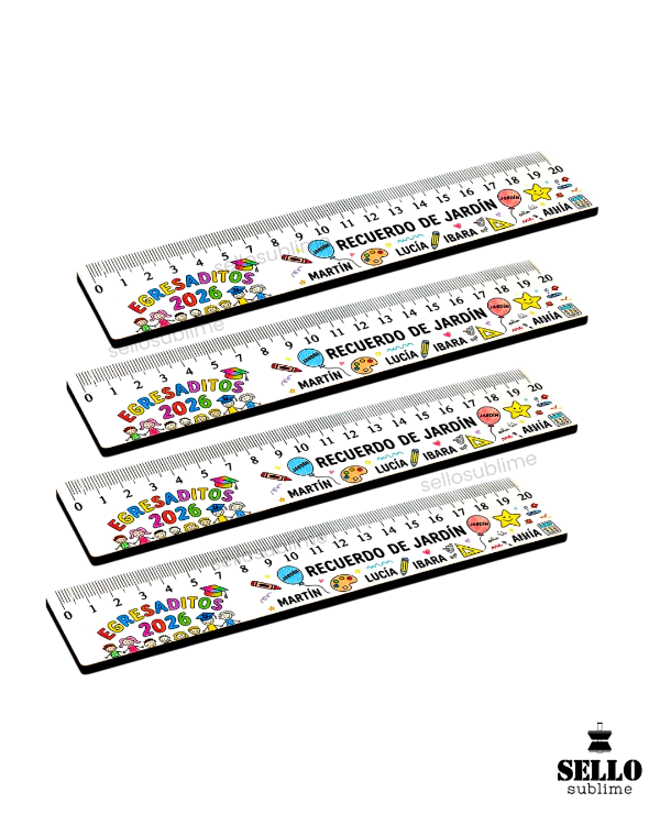 Producto - REGLA DE MADERA CRISTAL 20X4 CM PERSONALIZADA X10UNID - 0