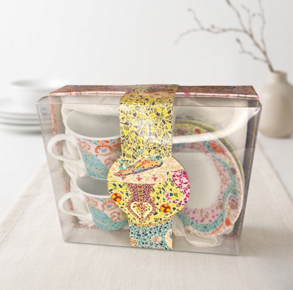 Producto - Set De 2 Tazas De Café Giordano Di Ponzano estilo Gaudi