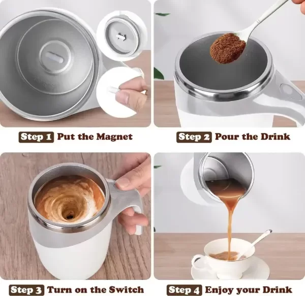 Producto - Taza Mezcladora Recargable Magnetica - 2