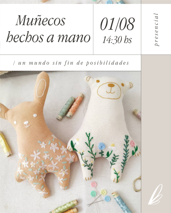 Producto - Workshop de Confección y Bordado de Muñecos
